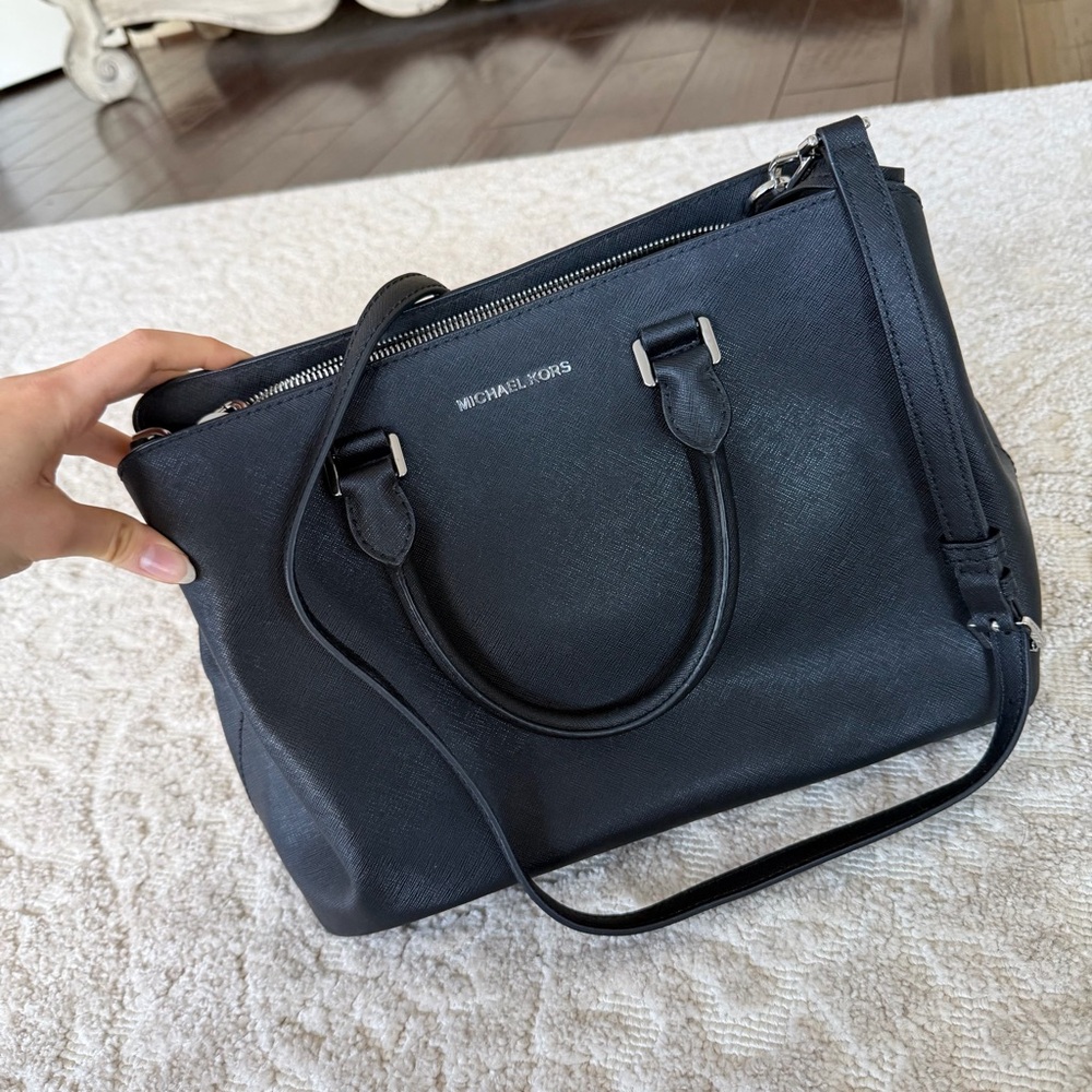 Michael Kors Black Saffiano Leather Satchel